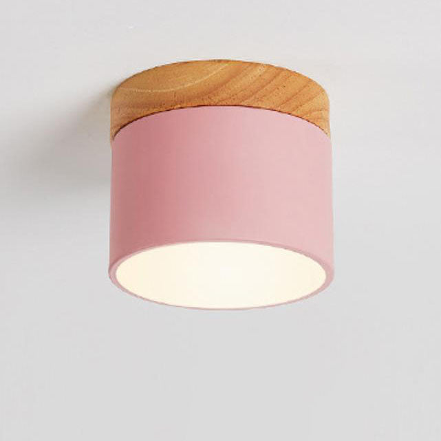 Scandinavian LED Flush Mount Ceiling Light | Solid Wood | 3-Colour | Modern Nordic | Lologe