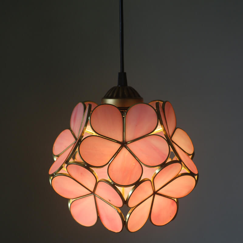Stained Glass Pendant Light | Dining Room | Tiffany Metal 1-Light | Lologe