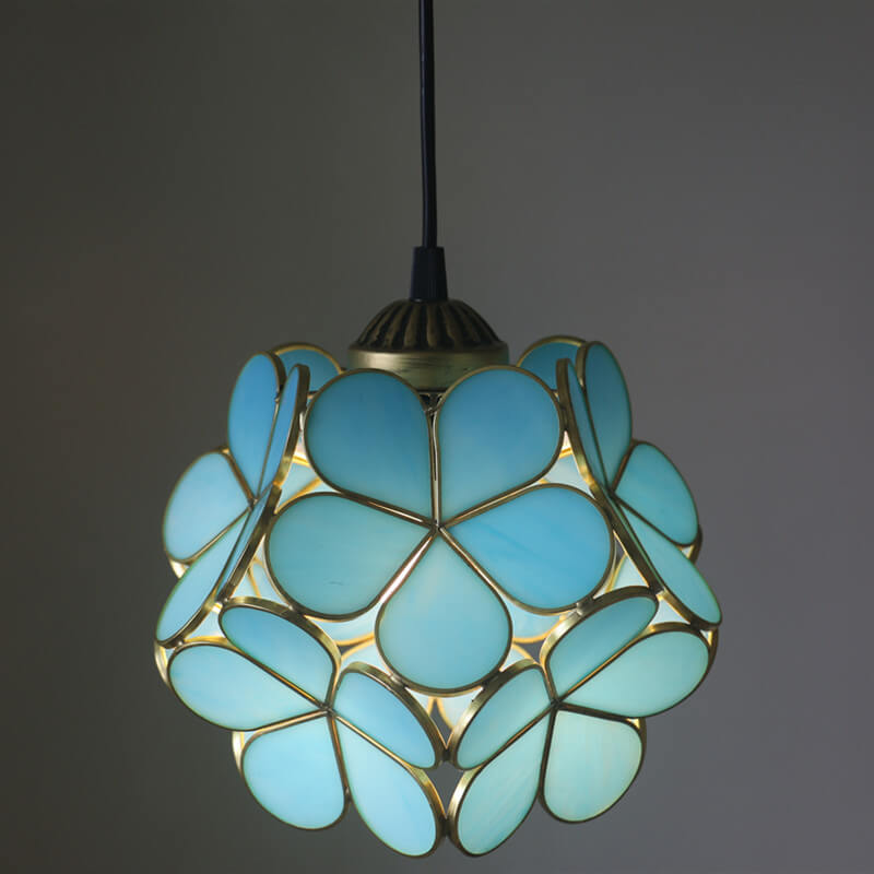 Stained Glass Pendant Light | Dining Room | Tiffany Metal 1-Light | Lologe
