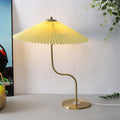 Retro Table Lamp for Bedroom | Pleated Fabric Shade Decorative Lighting | Lologe