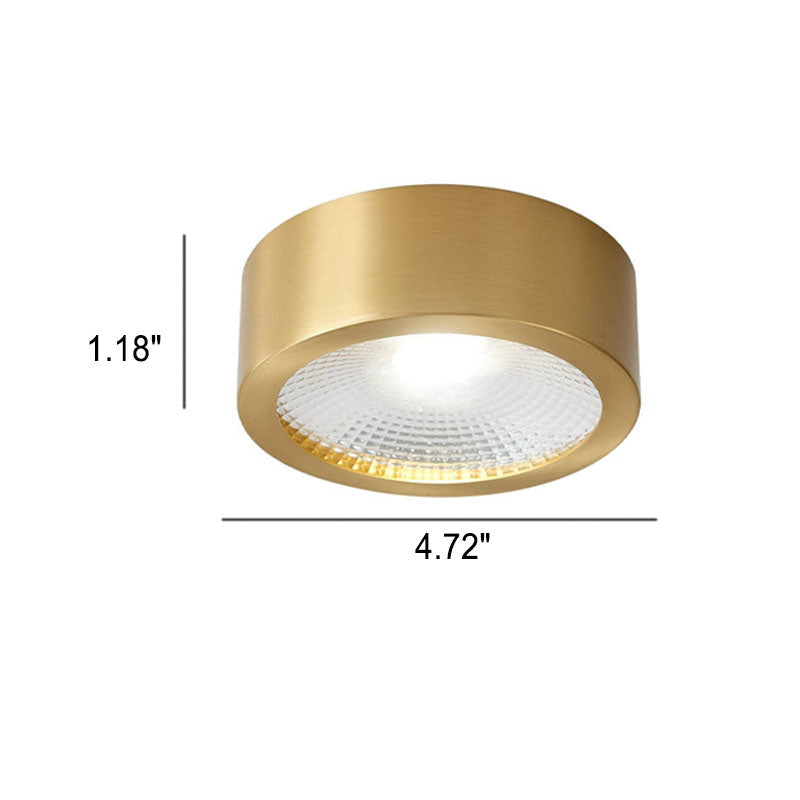 LED Flush Mount Ceiling Light | Living Room | All Copper | Ultra Thin Modern Lighting | Lologe