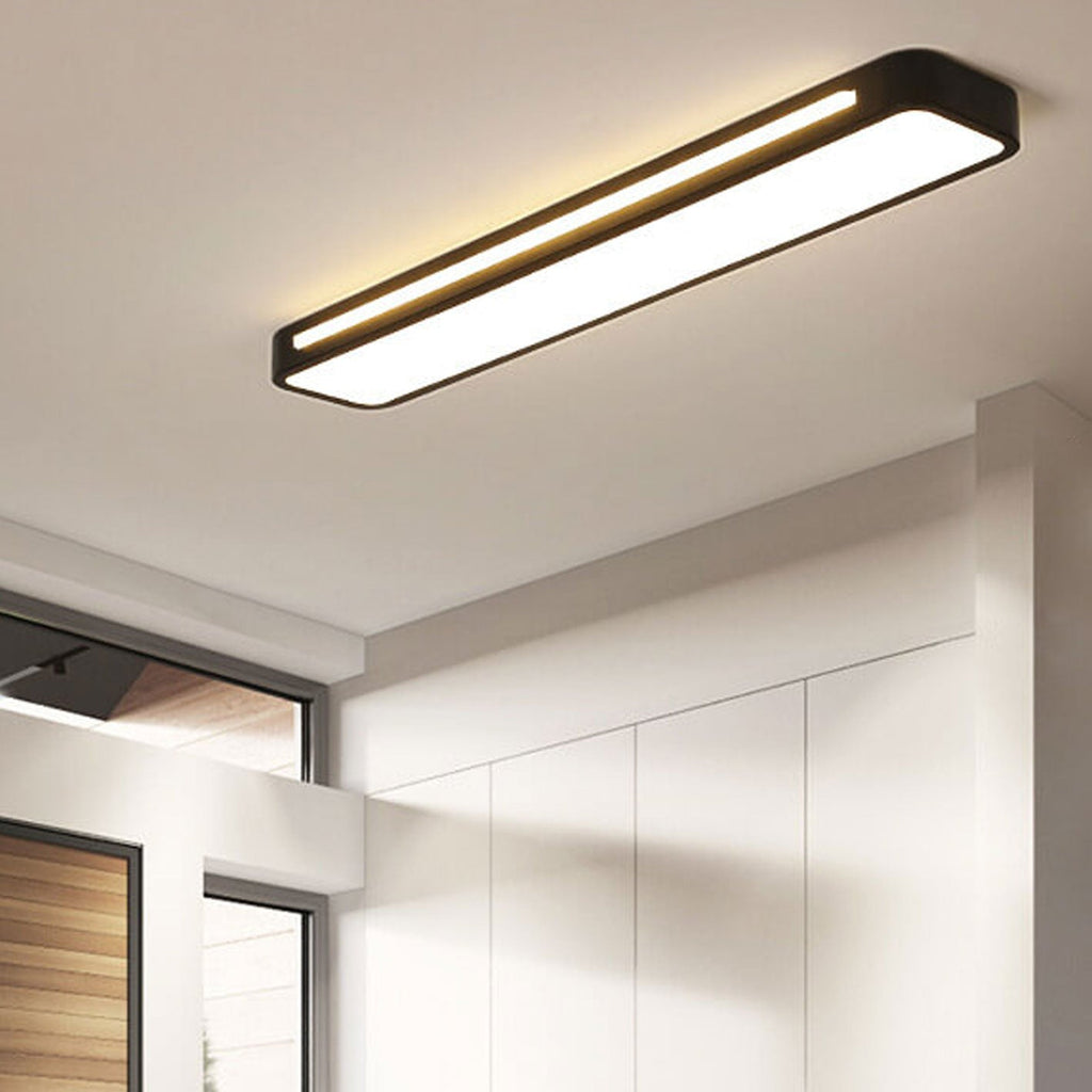 Nordic LED Flush Mount Ceiling Light | Minimalist Long Design | Modern Indoor Lighting | Lologe