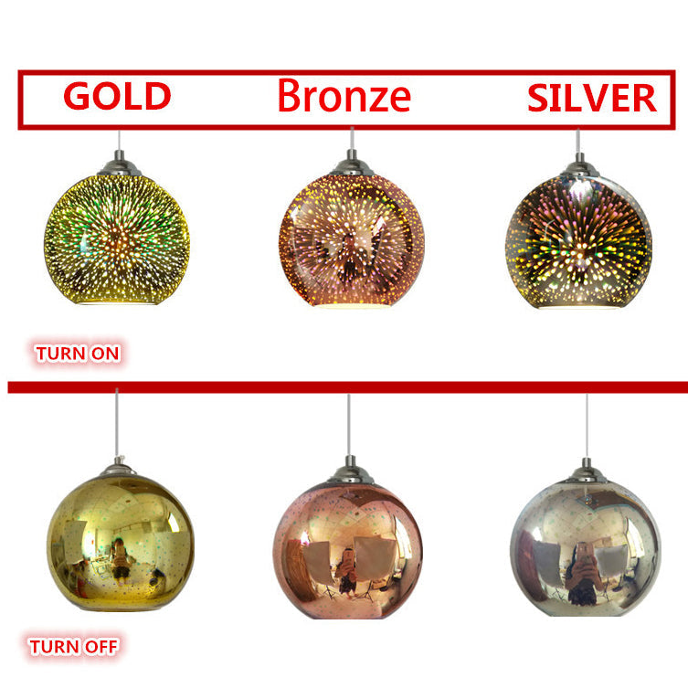 Fireworks Glass Pendant Light | Modern Colourful Dome Ceiling Lighting | Lologe