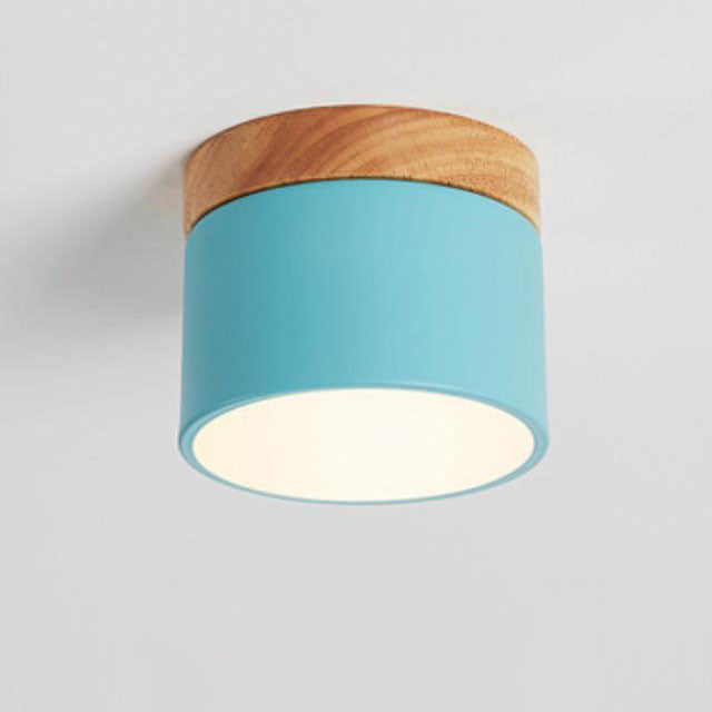 Scandinavian LED Flush Mount Ceiling Light | Solid Wood | 3-Colour | Modern Nordic | Lologe