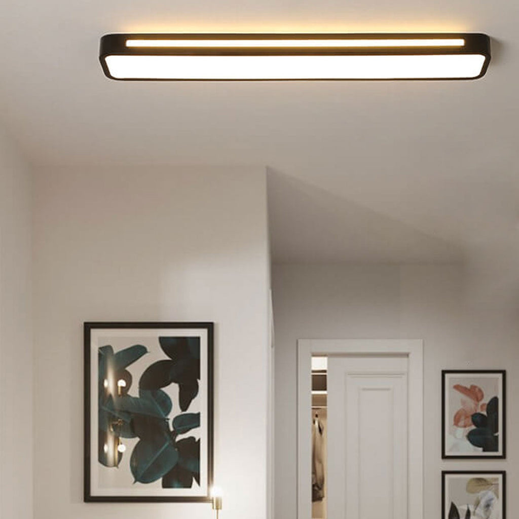 Nordic LED Flush Mount Ceiling Light | Minimalist Long Design | Modern Indoor Lighting | Lologe