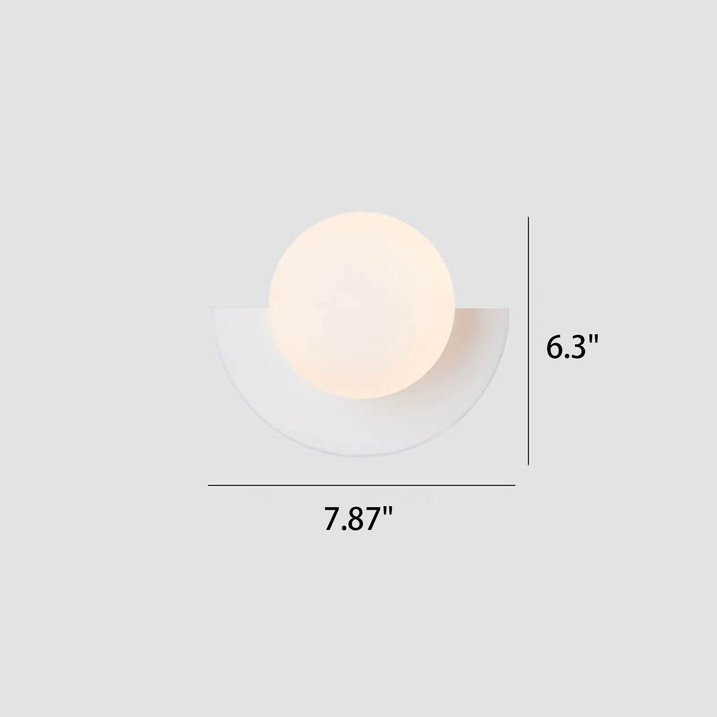Modern Glass Globe Wall Sconce | Colourful Semi-Circle Design Iron Fixture | Lologe
