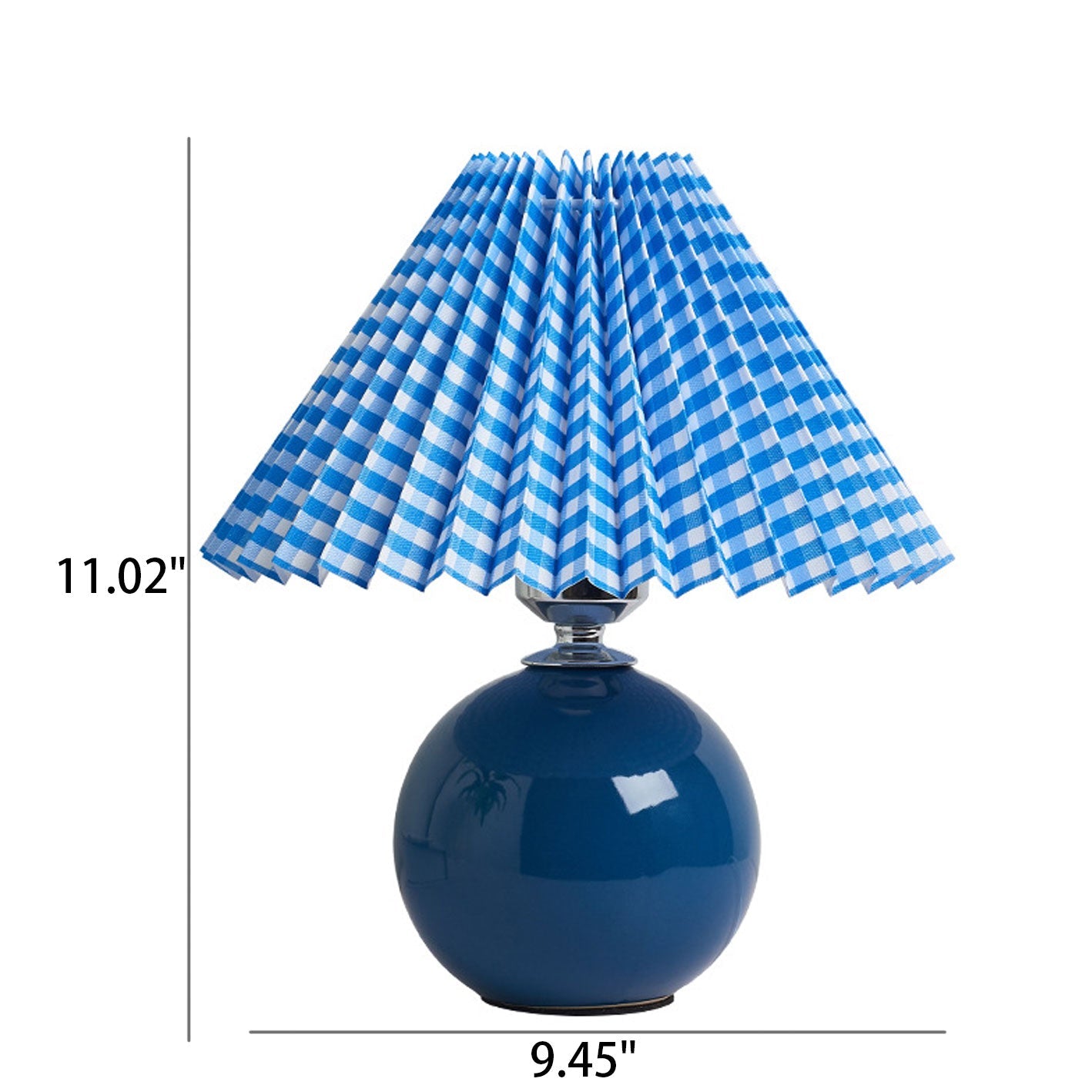 Table Lamp Bedroom Ceramic Pleated Shade | Minimalist Design | Lologe
