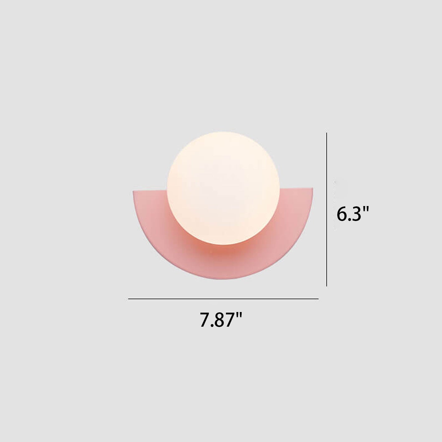 Modern Glass Globe Wall Sconce | Colourful Semi-Circle Design Iron Fixture | Lologe