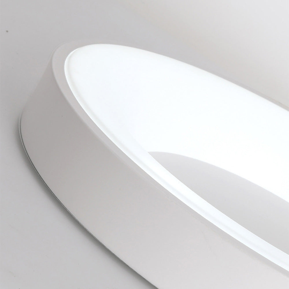 Round Minimalist White Ceiling Light | Living Room Bedroom | LED Flush Mount | Modern Style | Lologe