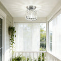 Crystal Silver Ceiling Light | Hallway | Flush Mount | Crystal Shade | Modern Glam Style | Round | Lologe