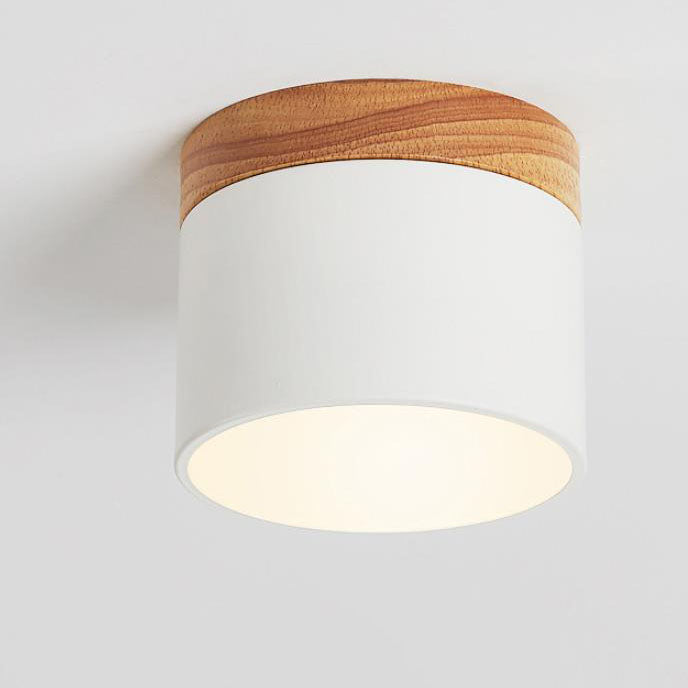 Scandinavian LED Flush Mount Ceiling Light | Solid Wood | 3-Colour | Modern Nordic | Lologe