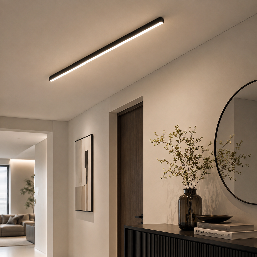 Modern Linear LED Ceiling Light | Hallway | Linear Design | Flush Mount | Minimalist | Lologe