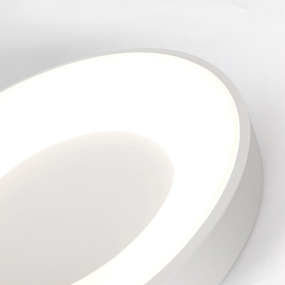 Round Minimalist White Ceiling Light | Living Room Bedroom | LED Flush Mount | Modern Style | Lologe