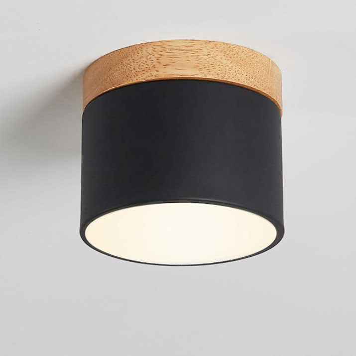 Scandinavian LED Flush Mount Ceiling Light | Solid Wood | 3-Colour | Modern Nordic | Lologe