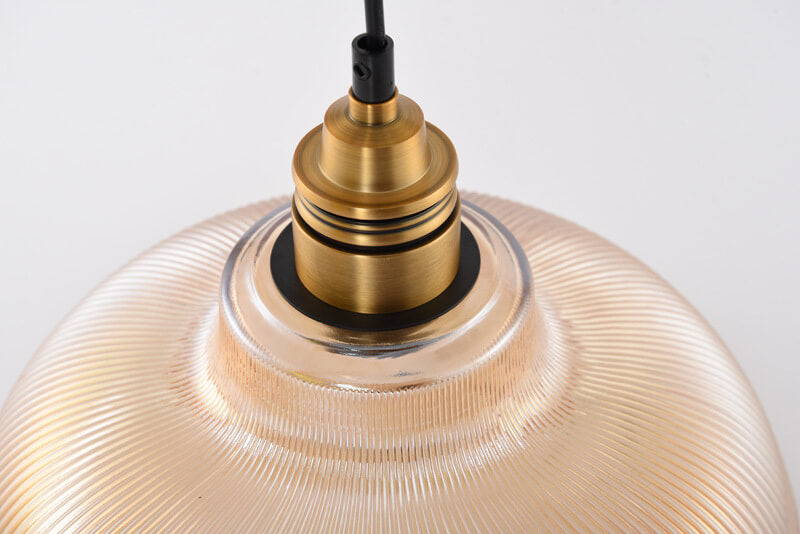 Vintage Striped Glass Pendant Light | Kitchen Island Ceiling Lighting | Lologe