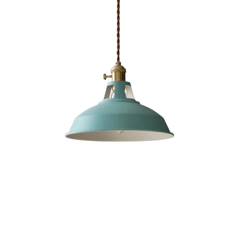 Industrial Pendant Light Kitchen Island | Iron Barn Shade Colourful Hanging Lamp | Lologe