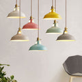 Industrial Pendant Light Kitchen Island | Iron Barn Shade Colourful Hanging Lamp | Lologe