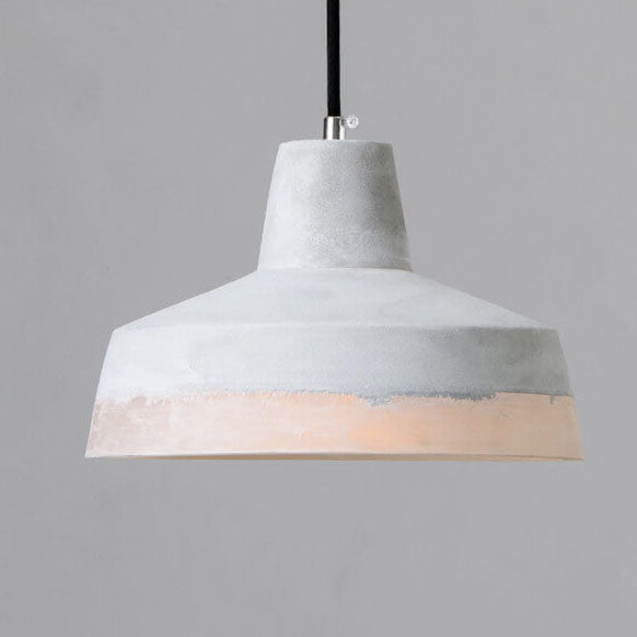 Industrial Cement Pendant Light | Dining Room Mood Lighting | Grey Concrete 1-Light Shade | Lologe
