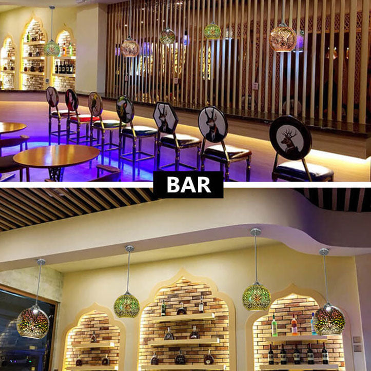 Fireworks Glass Pendant Light | Modern Colourful Dome Ceiling Lighting | Lologe