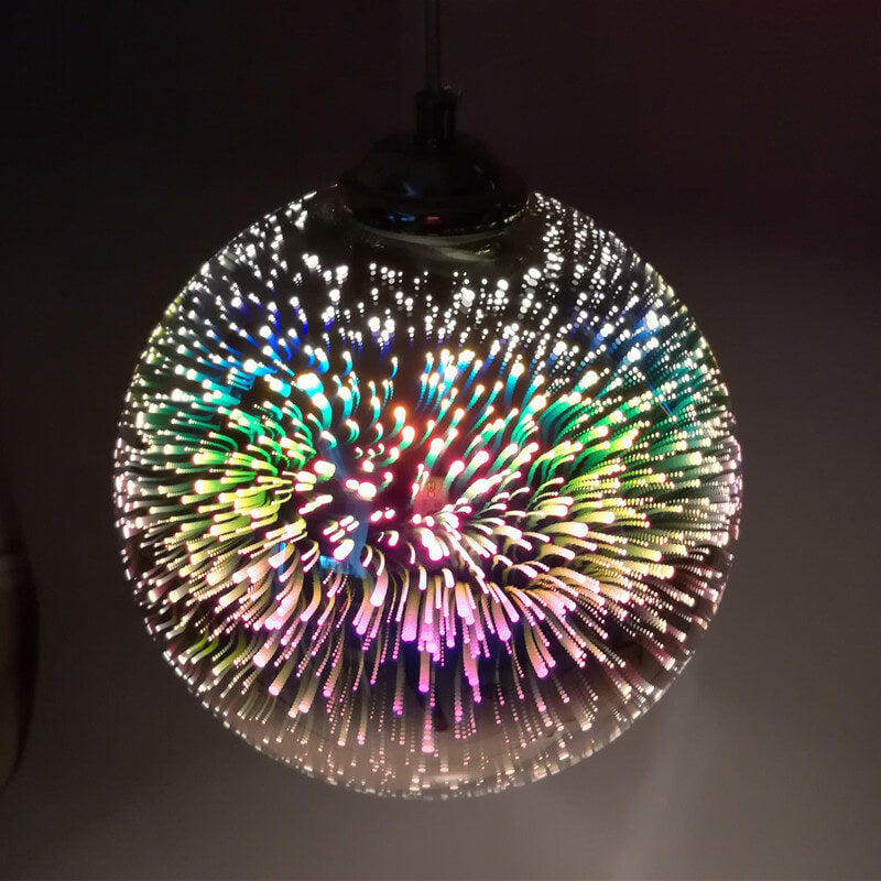 Fireworks Glass Pendant Light | Modern Colourful Dome Ceiling Lighting | Lologe