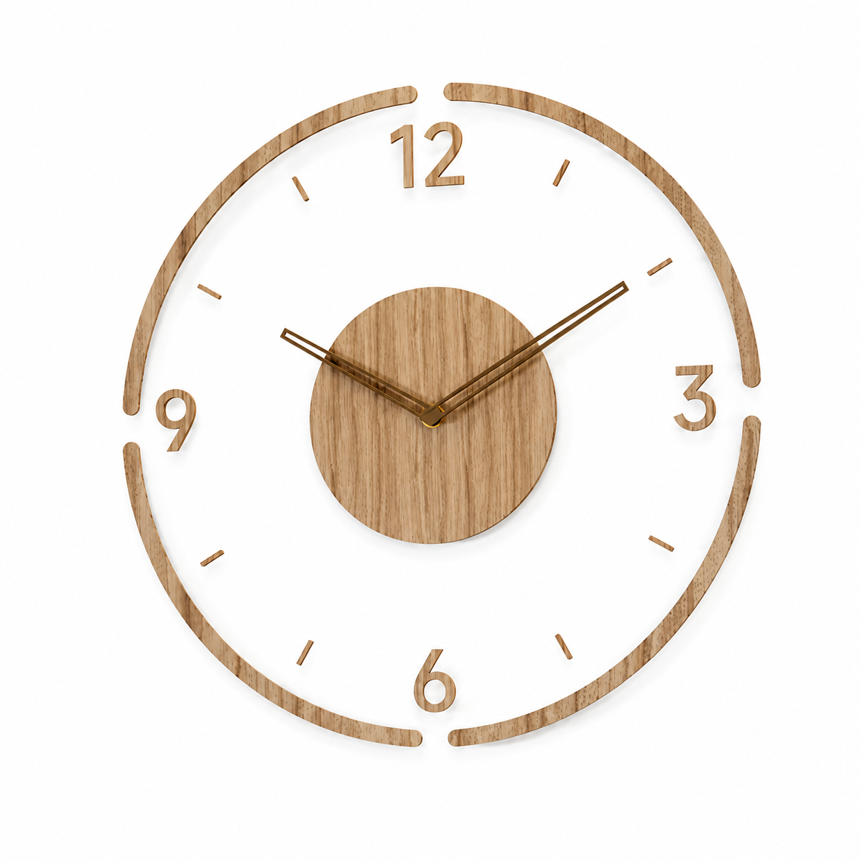 30 cm Modern Wall Clock | Silent Quartz | Acrylic Wood | Minimalist Scandinavian Decor | Lologe