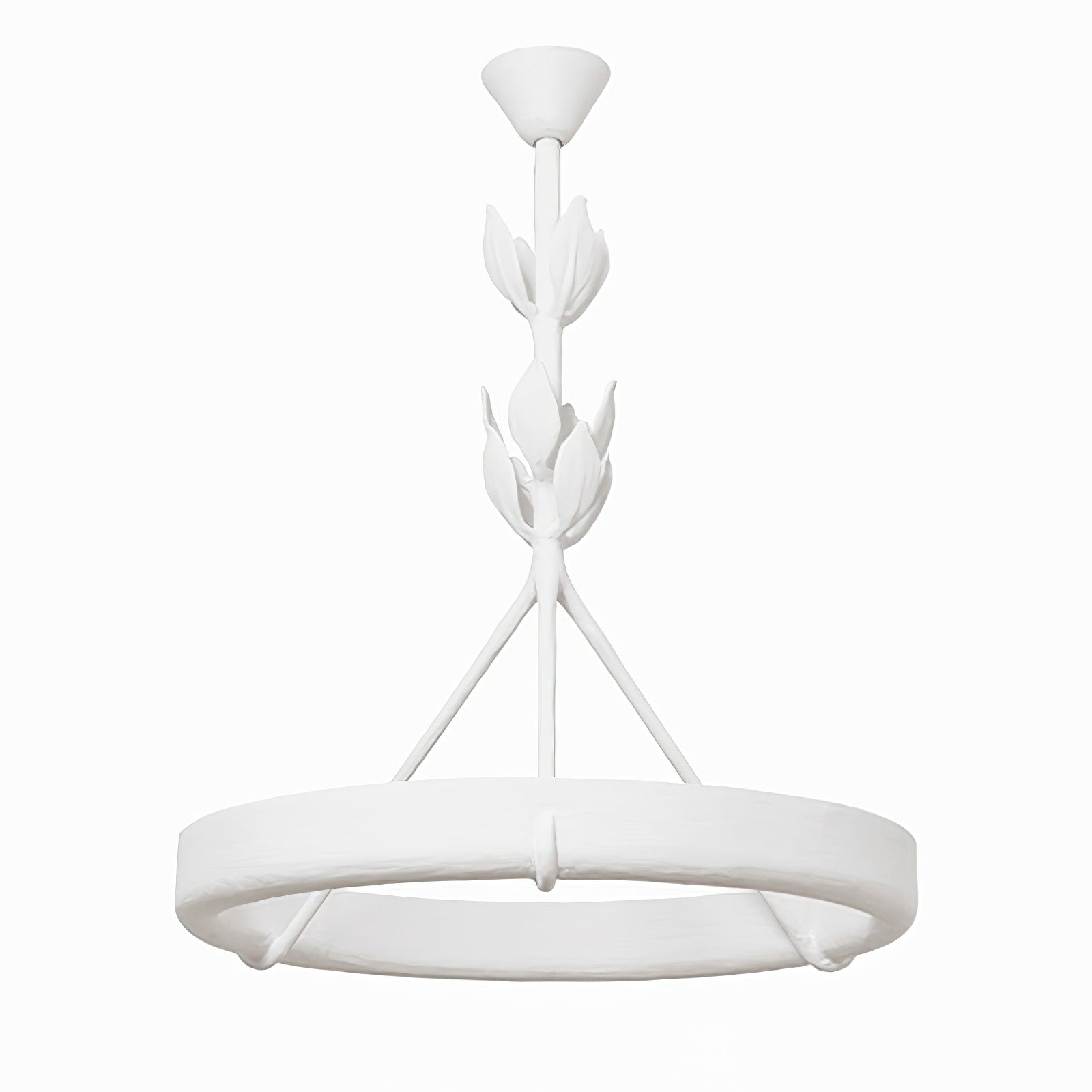 White Plaster Chandelier | Dining Room Ceiling Light Textured Modern Design | Lologe