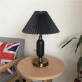 Pleated Table Lamp | American Style Fabric Shade Accent Light | Lologe