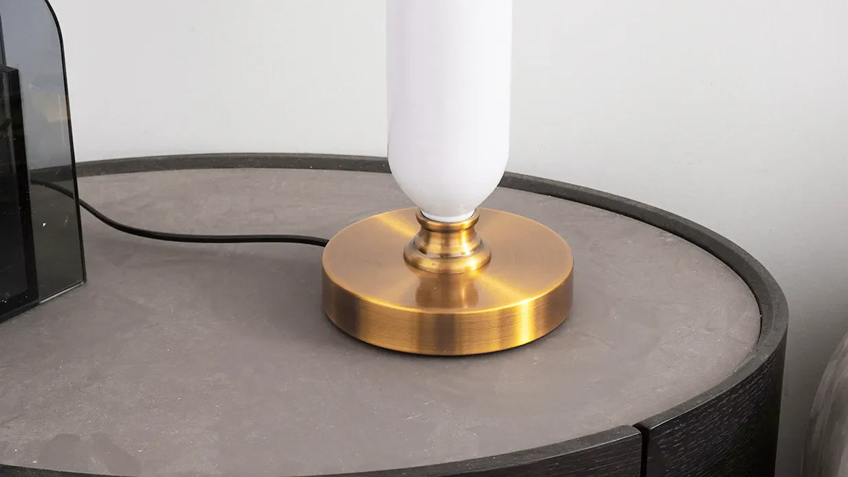 Pleated Table Lamp | American Style Fabric Shade Accent Light | Lologe
