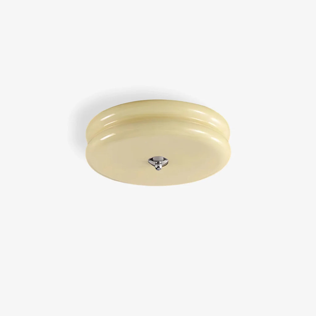 Cream Ceiling Light | Art Deco Flush Mount Fixture for Bedroom & Living Room | Lologe
