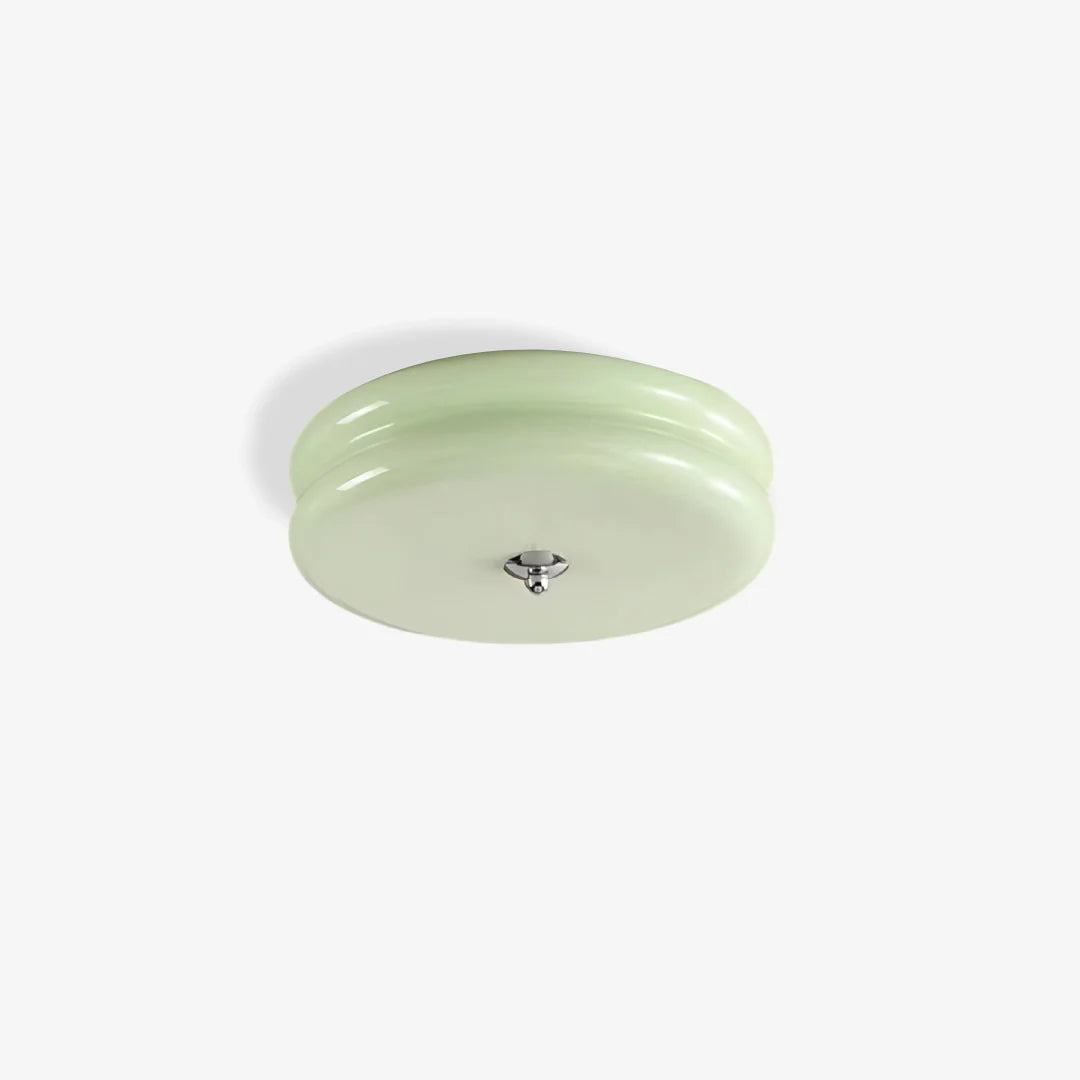 Cream Ceiling Light | Art Deco Flush Mount Fixture for Bedroom & Living Room | Lologe