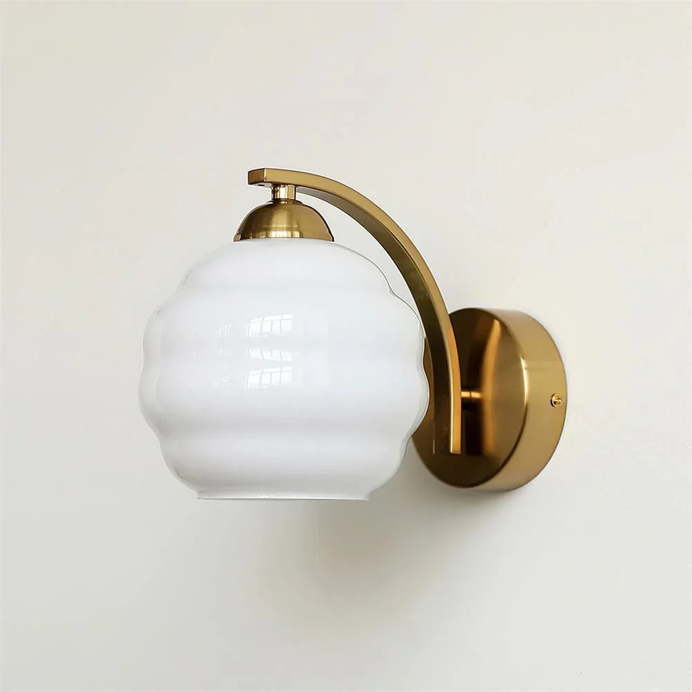 Cream Wall Light | Retro Wall Sconce | Bedroom & Hallway | E27 | Lologe