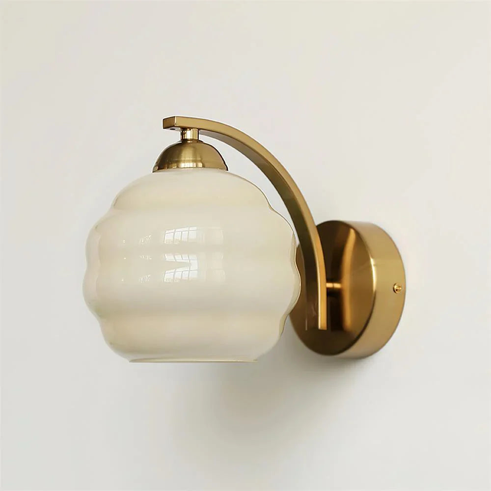 Cream Wall Light | Retro Wall Sconce | Bedroom & Hallway | E27 | Lologe