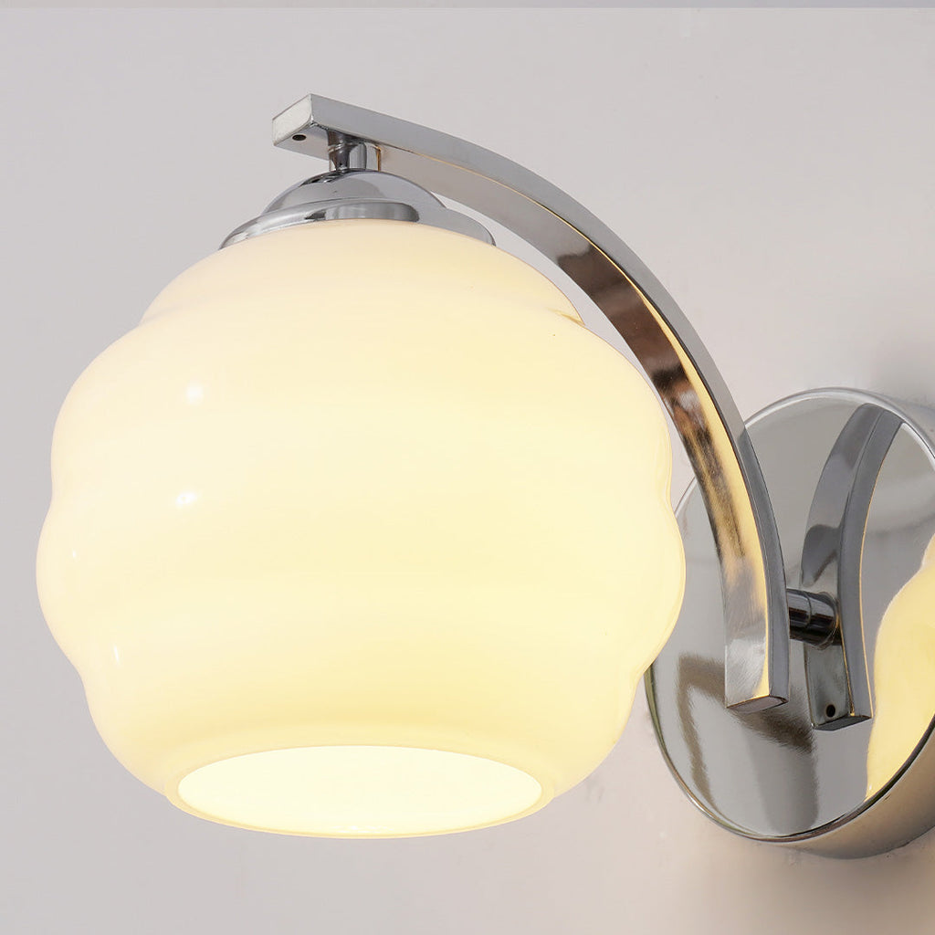 Cream Wall Light | Retro Wall Sconce | Bedroom & Hallway | E27 | Lologe