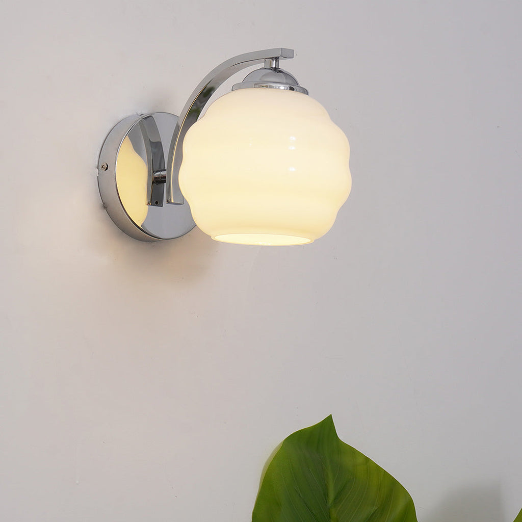 Cream Wall Light | Retro Wall Sconce | Bedroom & Hallway | E27 | Lologe
