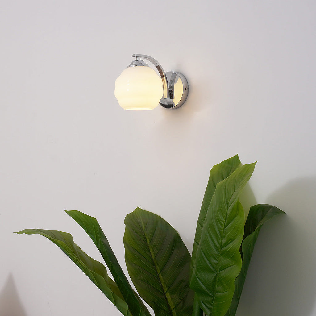 Cream Wall Light | Retro Wall Sconce | Bedroom & Hallway | E27 | Lologe