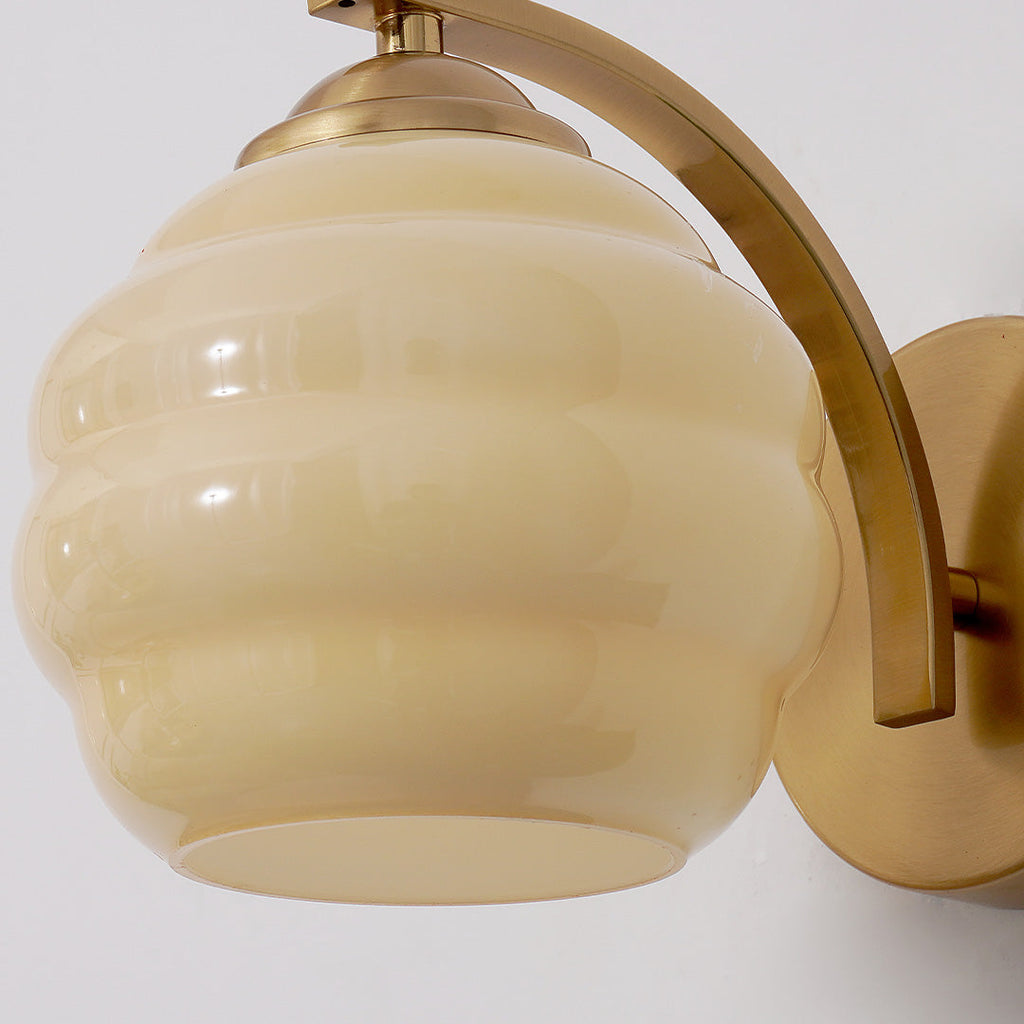 Cream Wall Light | Retro Wall Sconce | Bedroom & Hallway | E27 | Lologe