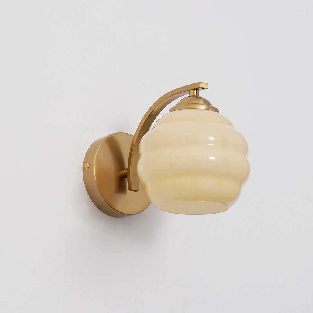 Cream Wall Light | Retro Wall Sconce | Bedroom & Hallway | E27 | Lologe
