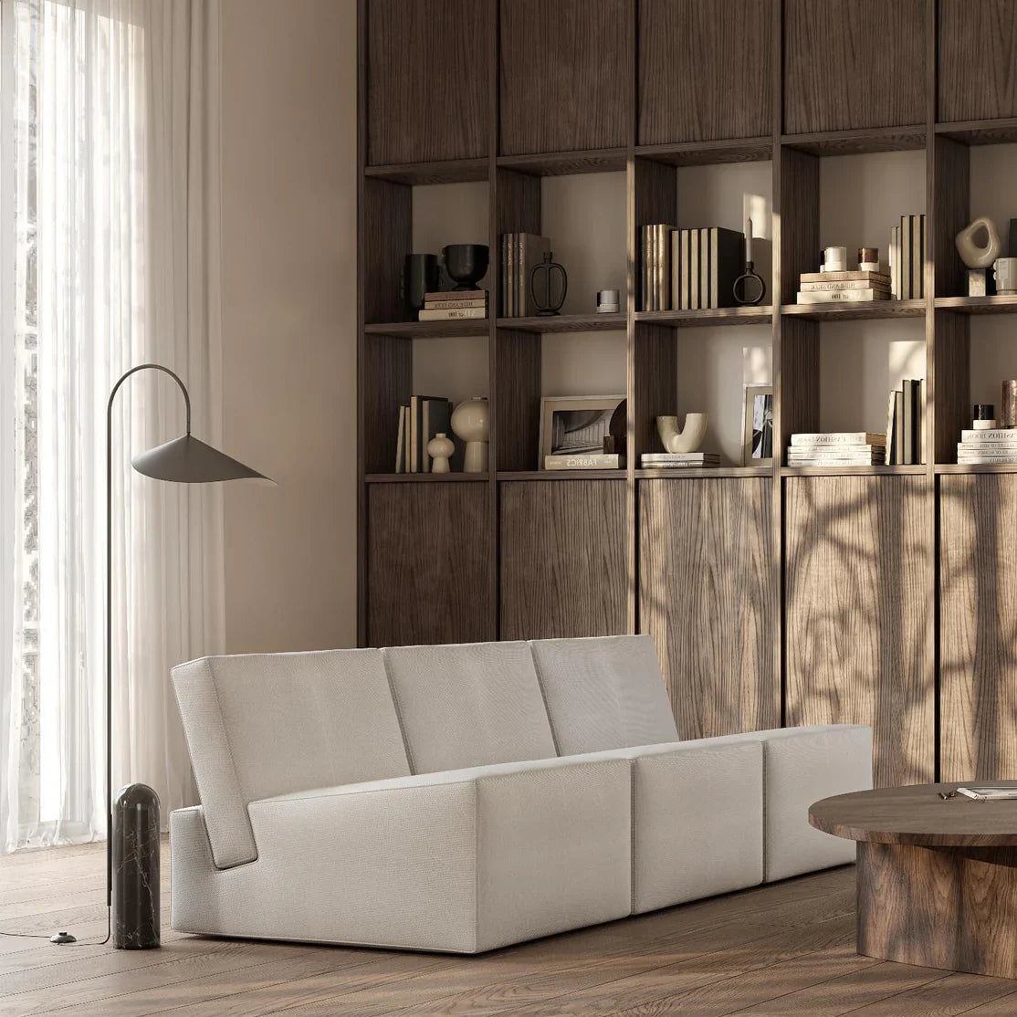 Modern Floor Lamp | Metal Reading Light | Living Room & Bedroom | E27 | Lologe