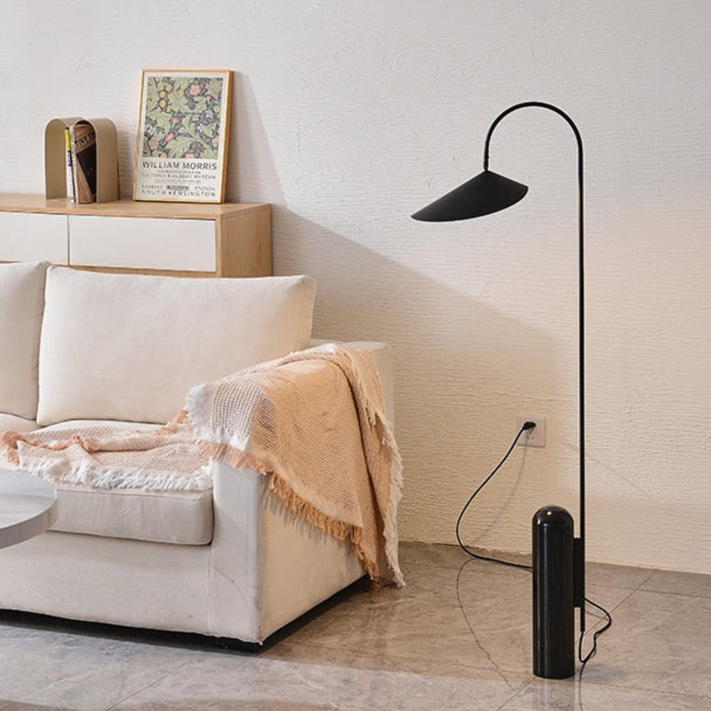 Modern Floor Lamp | Metal Reading Light | Living Room & Bedroom | E27 | Lologe