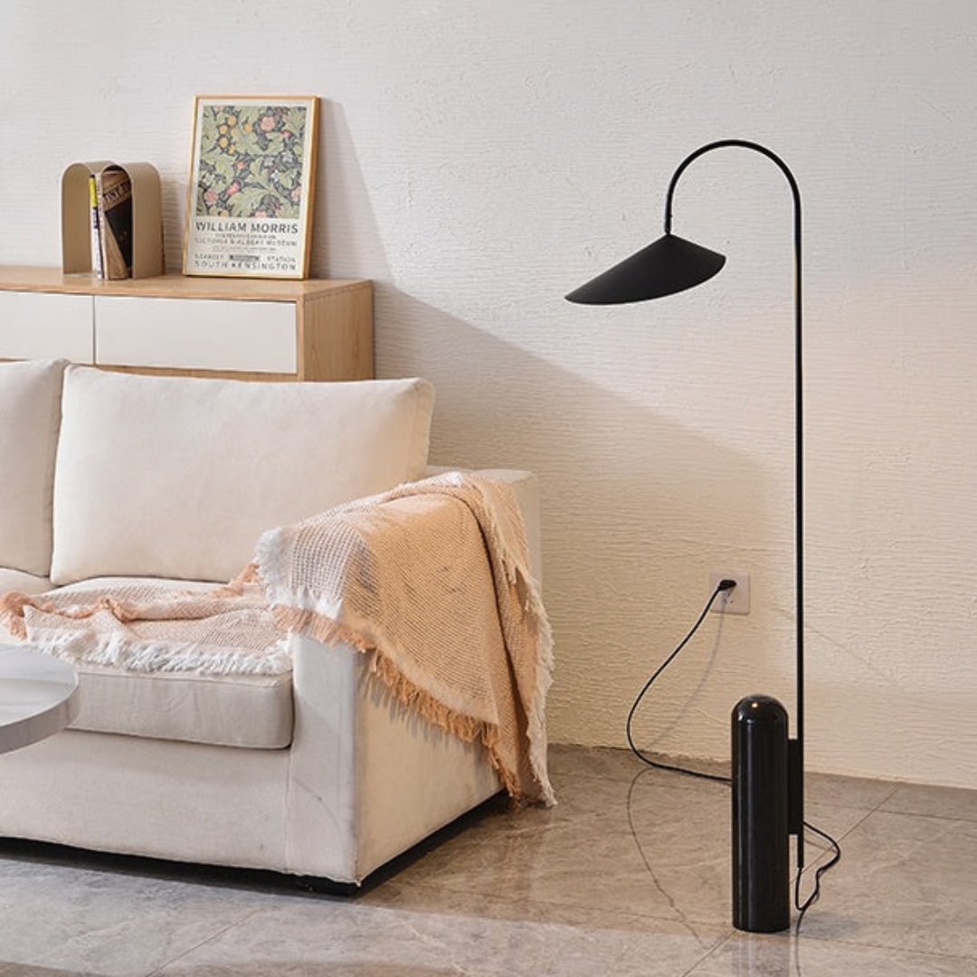 Modern Floor Lamp | Metal Reading Light | Living Room & Bedroom | E27 | Lologe