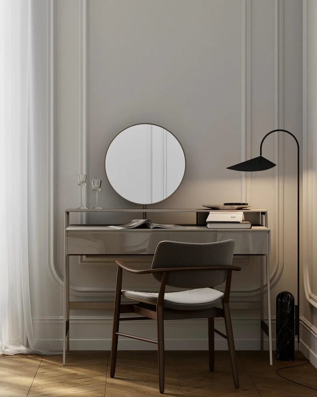 Modern Floor Lamp | Metal Reading Light | Living Room & Bedroom | E27 | Lologe