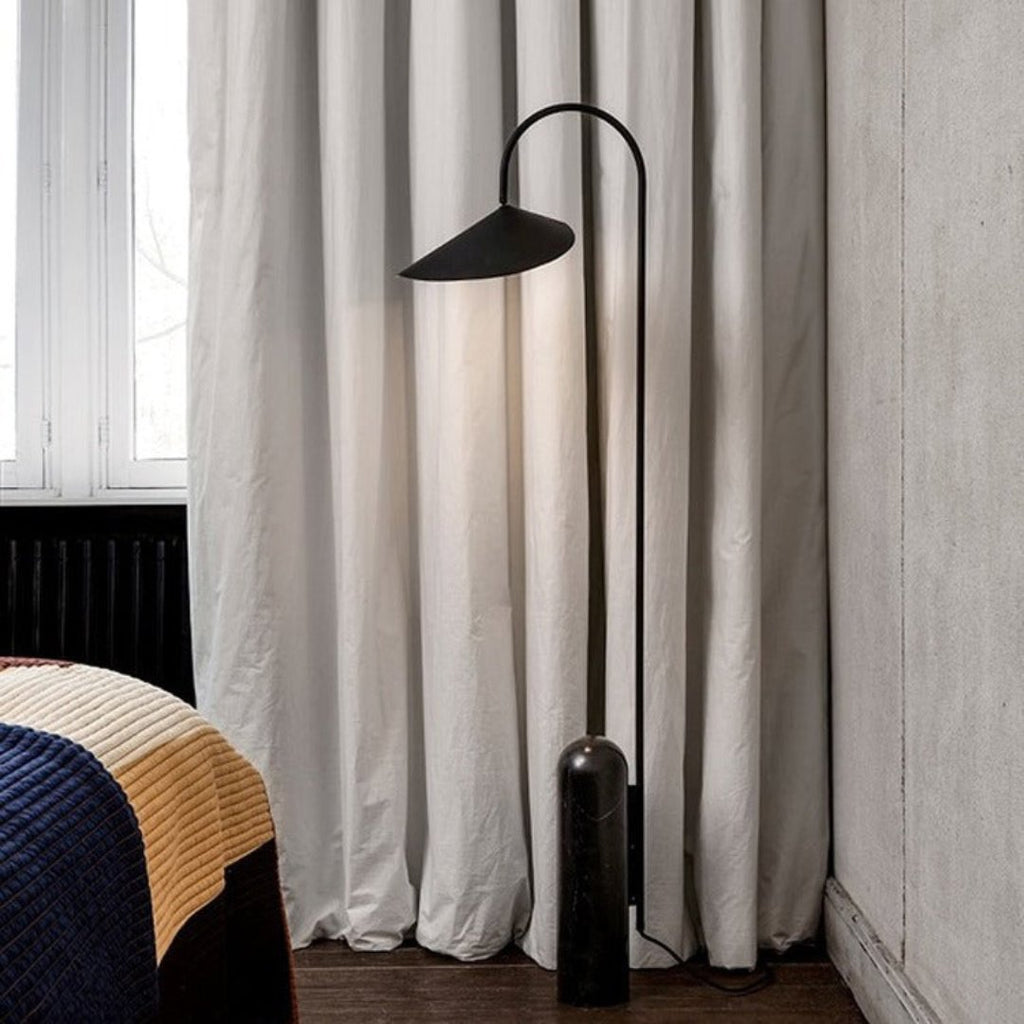 Modern Floor Lamp | Metal Reading Light | Living Room & Bedroom | E27 | Lologe