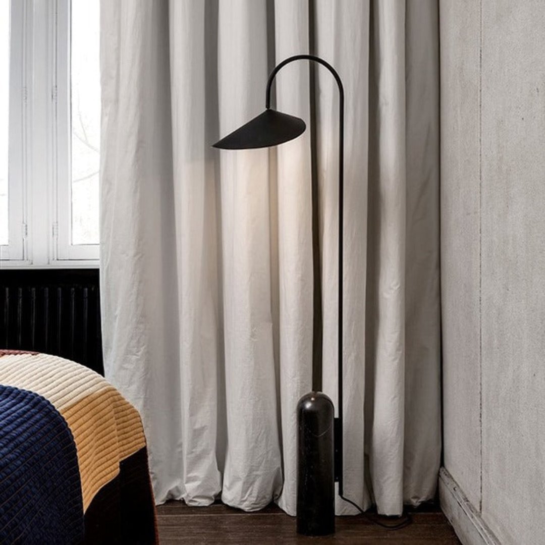 Modern Floor Lamp | Metal Reading Light | Living Room & Bedroom | E27 | Lologe