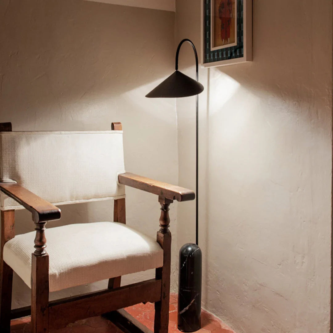 Modern Floor Lamp | Metal Reading Light | Living Room & Bedroom | E27 | Lologe