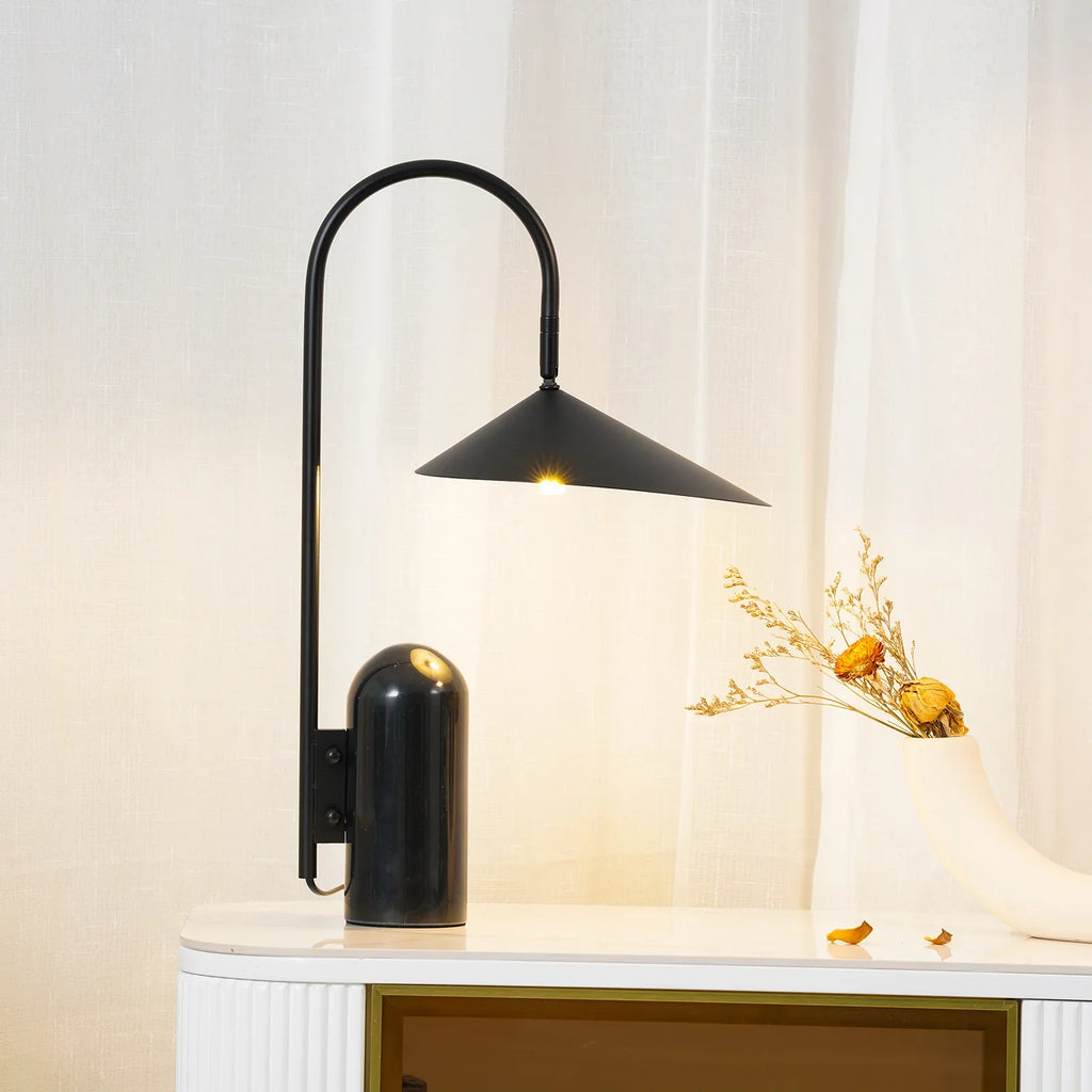 Travertine Table Lamp | Modern Marble Bedside Light for Bedroom & Living Room | Lologe