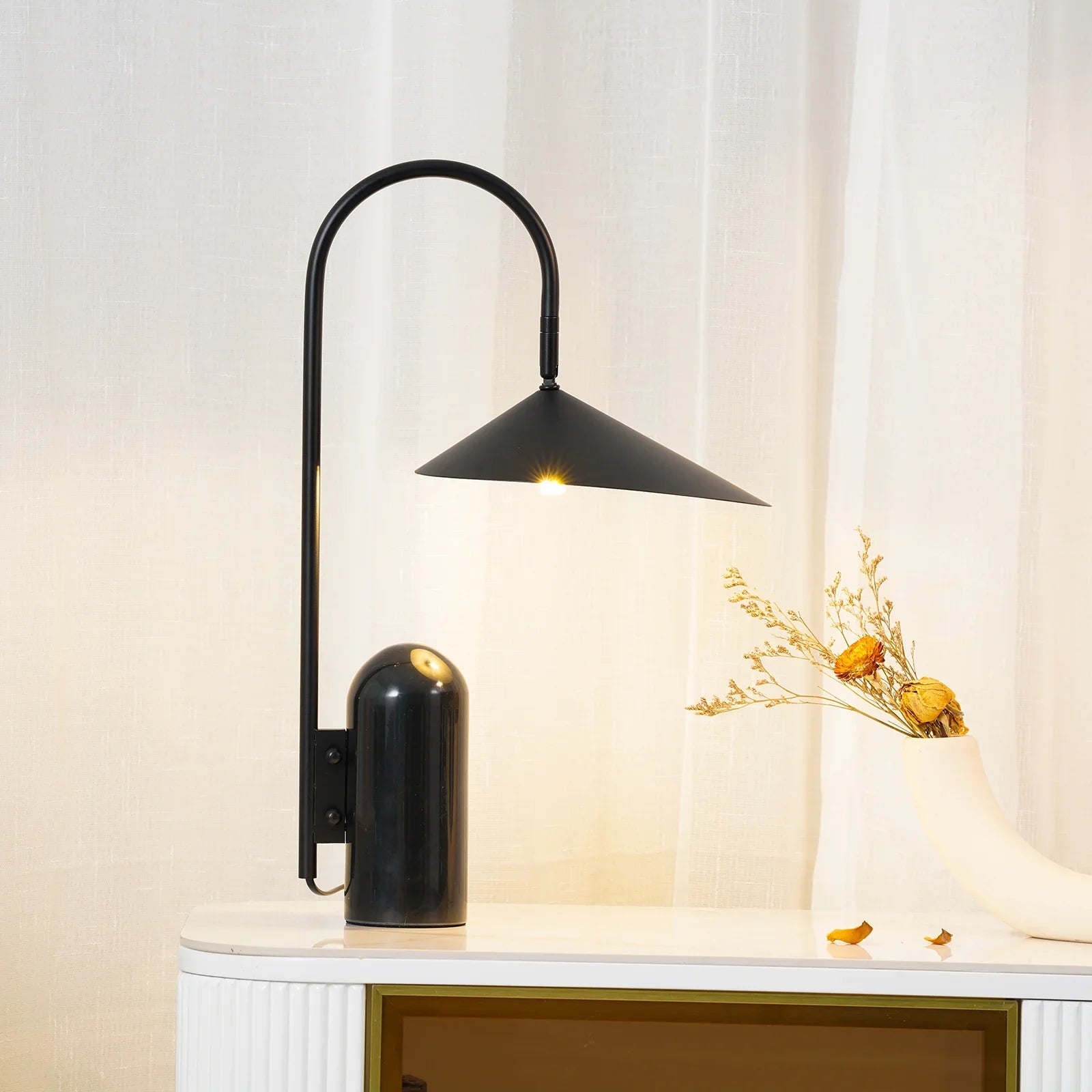 Travertine Table Lamp | Modern Marble Bedside Light for Bedroom & Living Room | Lologe