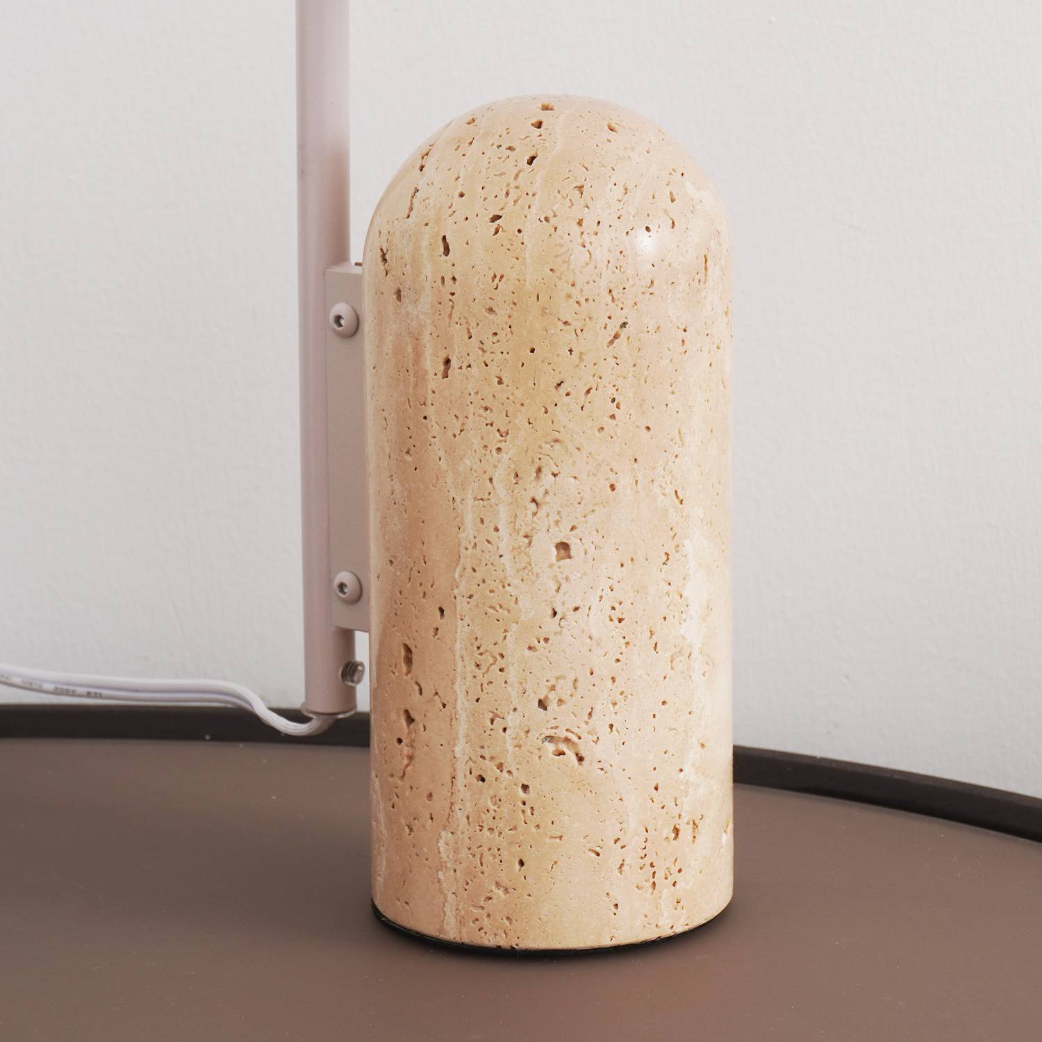 Travertine Table Lamp | Modern Marble Bedside Light for Bedroom & Living Room | Lologe