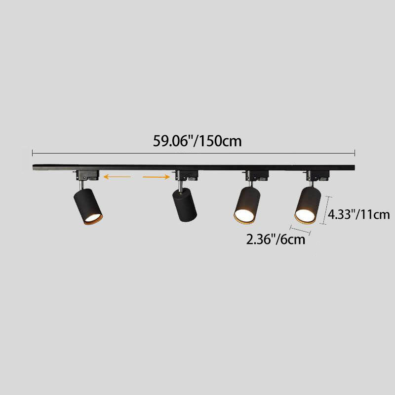LED Flush Mount Track Lighting for Living Room Modern Tubular Multi-Light | Lologe