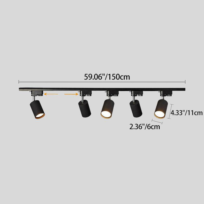 LED Flush Mount Track Lighting for Living Room Modern Tubular Multi-Light | Lologe