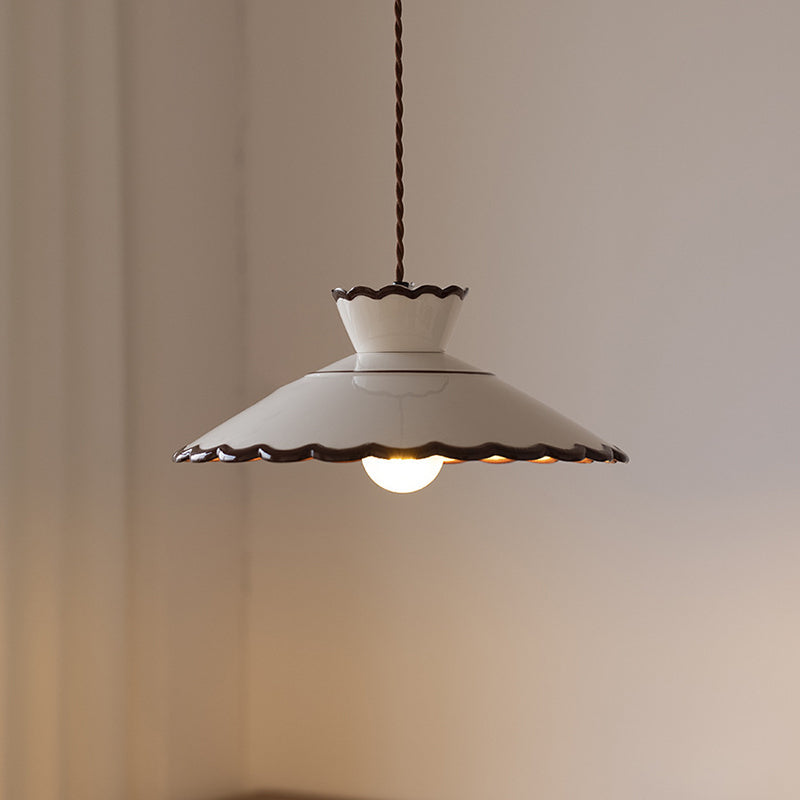 French Ceramic Iron Cone Pendant Light | Bedroom Living Room | Lologe